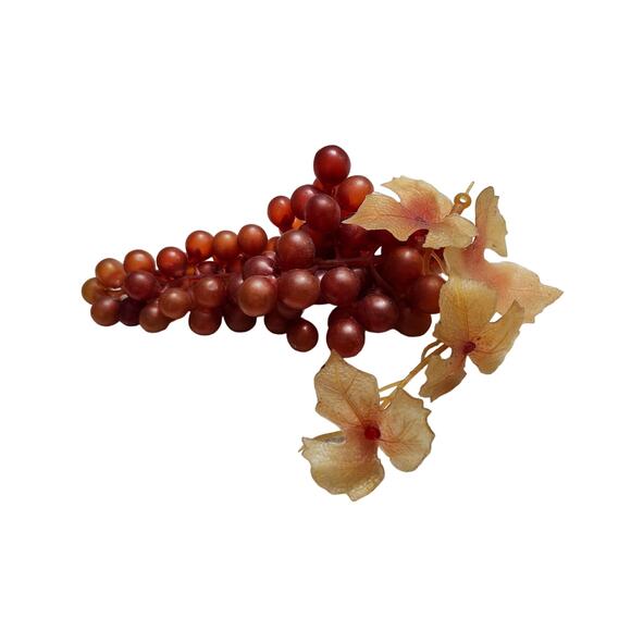 Cluster Vintage Faux Rubber MCM Decorative Grapes Artificial Purple Wine - Picture 1 of 6